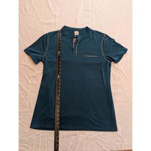 Hardaddy Men's Short Sleeve Henley Shirt - M Green